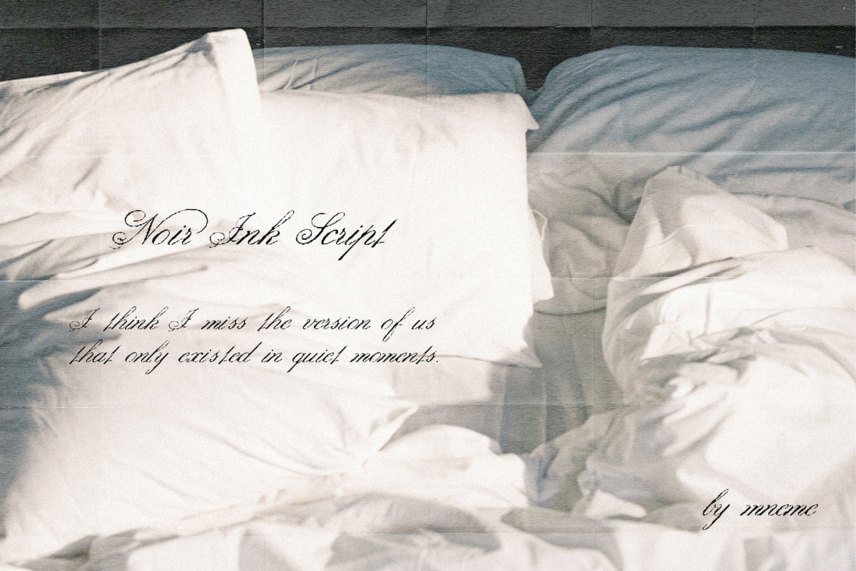 Noir Ink Script, a Script Font by Mneme (Photo 4 of 8)