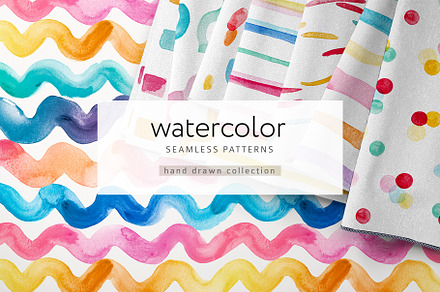 Watercolor patterns, a Pattern Graphic by Magnia