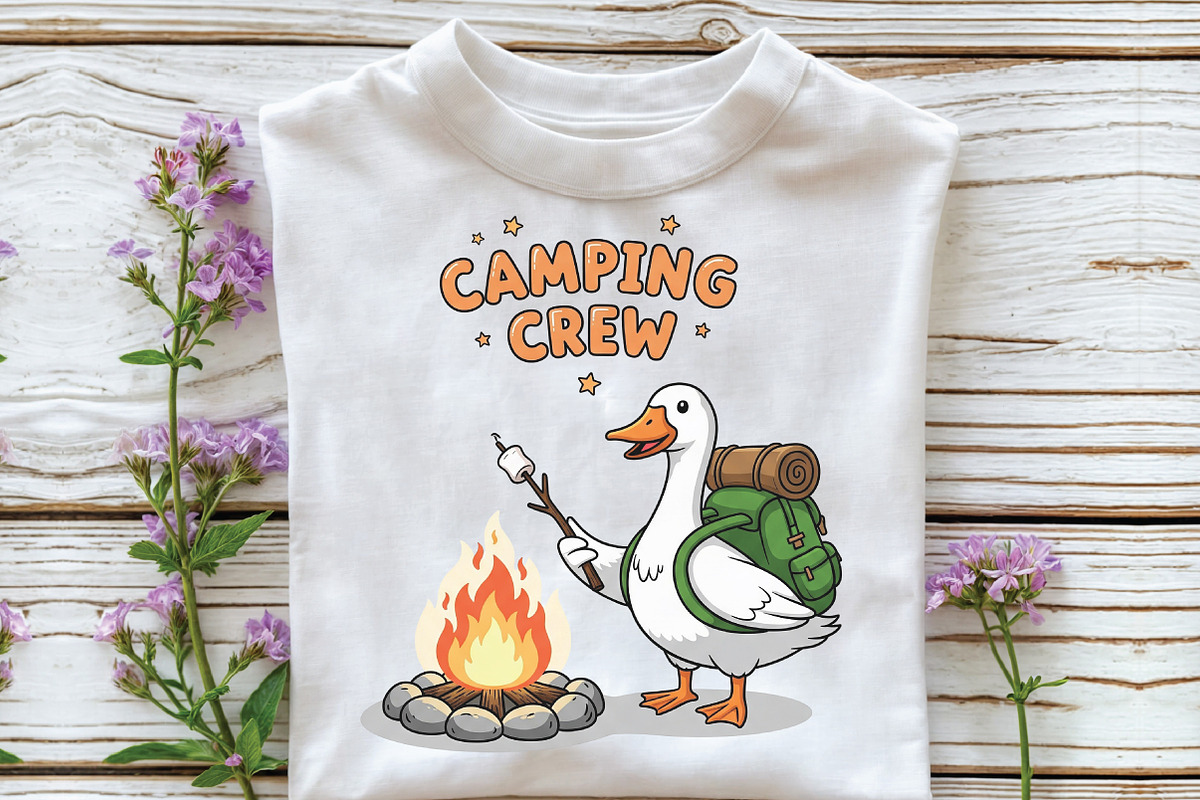 Camping Crew Silly Goose Camp Life, an Illustration by CraftArtStudio (Photo 2 of 4)