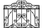 Luxury Iron Scroll Gate Railing, an Object Graphic by Designer_Momina (Thumbnail 8 of 17)
