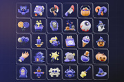 Halloween Icon 3D Pack, an Object 3D Model by Haps Space (Thumbnail 4 of 5)