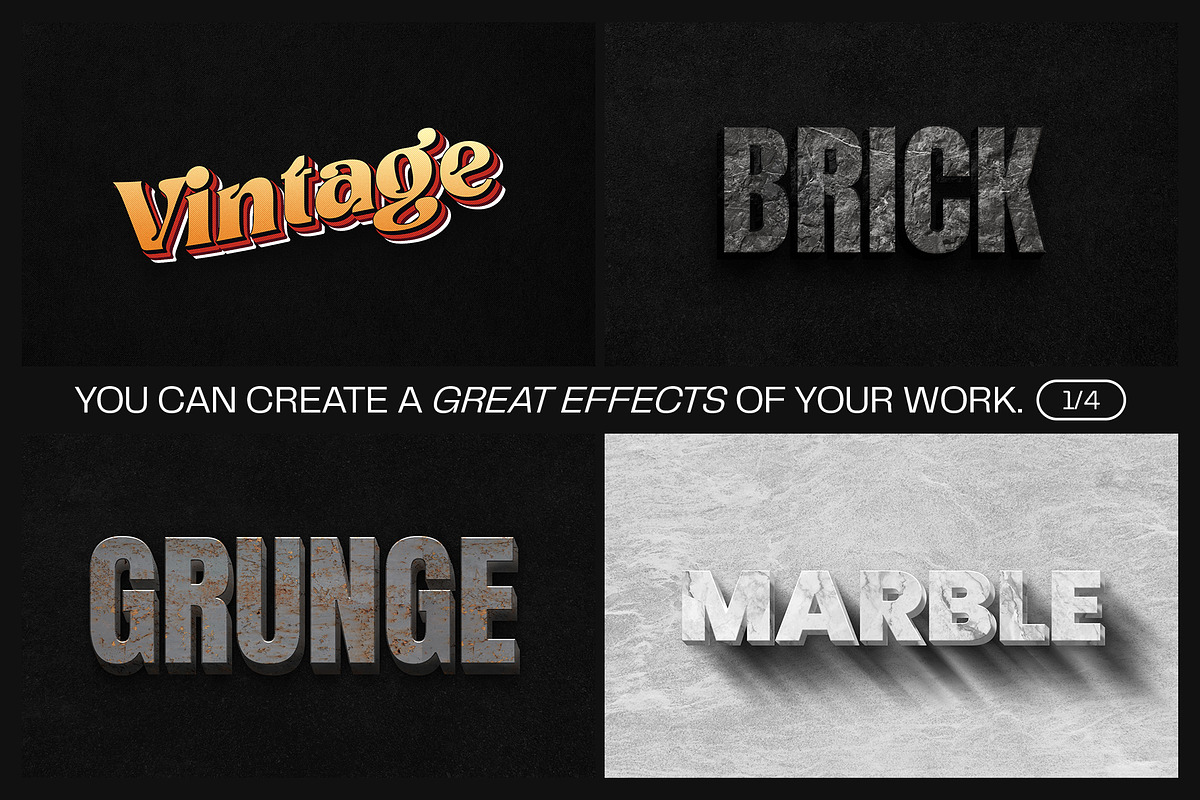 12 Text Effect Templates, a Layer Style Add-On by iDoodle Studio (Photo 3 of 6)