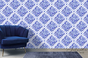 Blue Floral Portugal Mosaic Pattern, a Pattern Graphic by SirenaArt (Thumbnail 8 of 14)