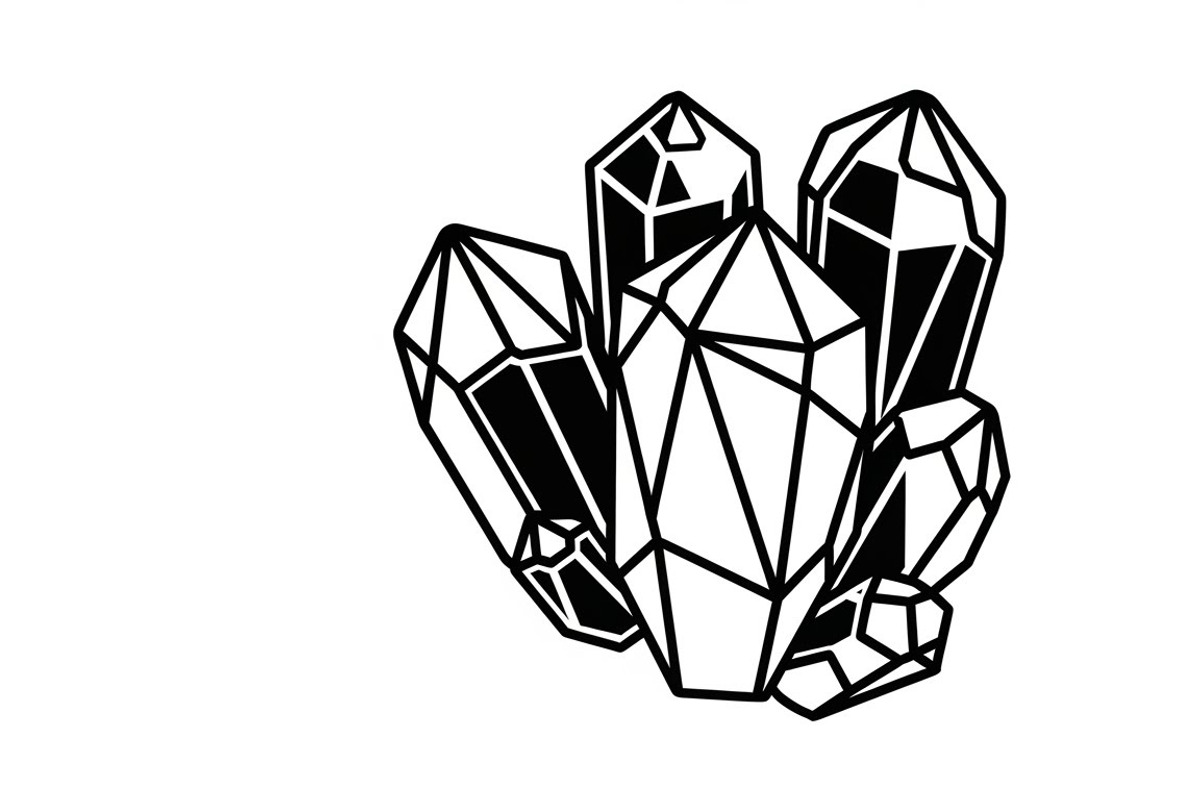 crystal and gemstone coloring pages, an Illustration by Amazin_art (Photo 2 of 25)
