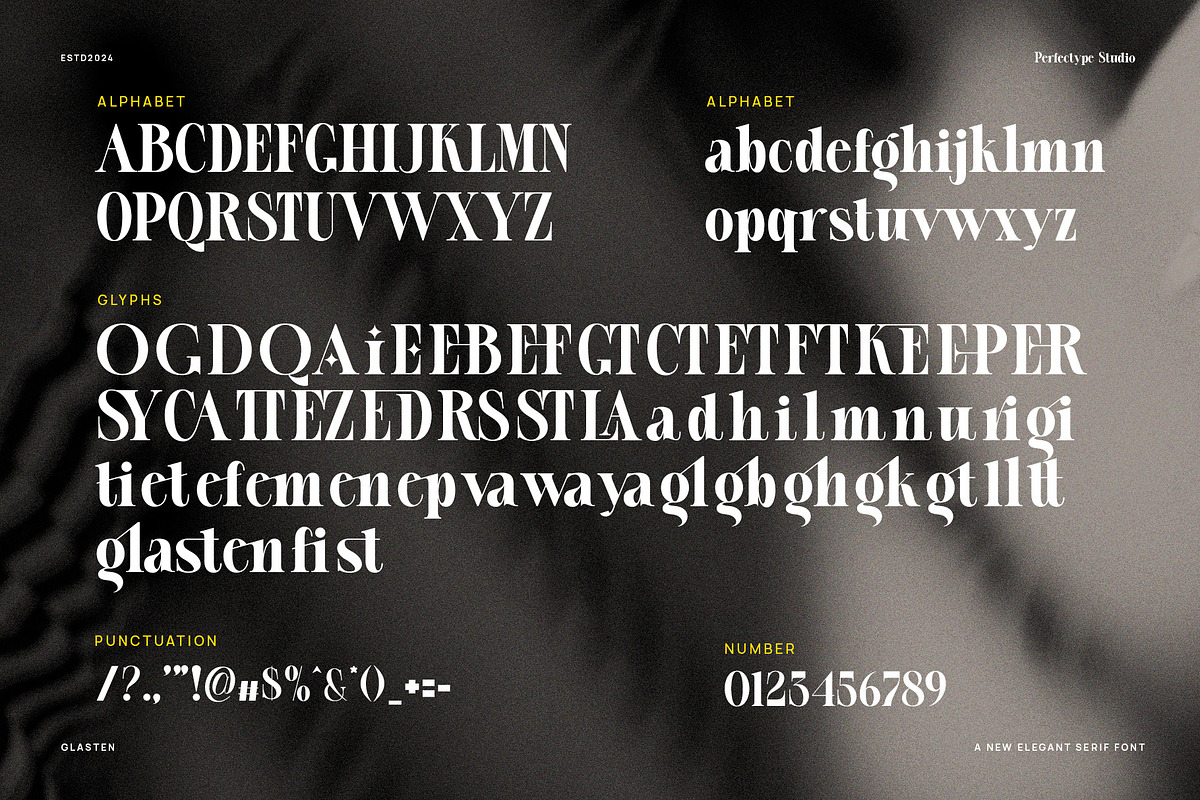 Glasten Elegant Serif Font, a Serif Font by Perfectype (Photo 8 of 8)