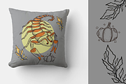 ELEGANT HALLOWEEN SCORPIONS CLIPART, an Illustration by FaliushViktoriaArtist (Thumbnail 7 of 11)