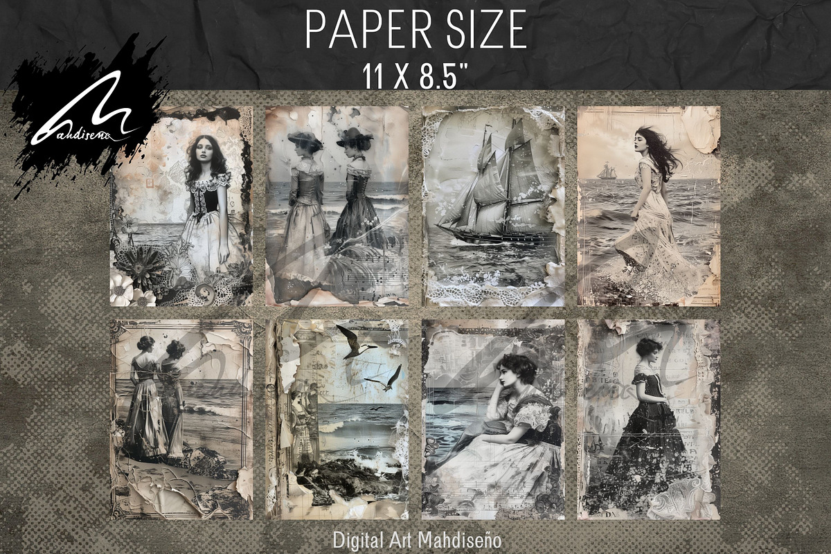 Shabby Chic Victorian Girls Papers, a Person Illustration by Digital Art Mahdiseño (Photo 3 of 9)