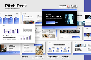Pitch Deck - PowerPoint Template, a Presentation Template by QR Design Studio