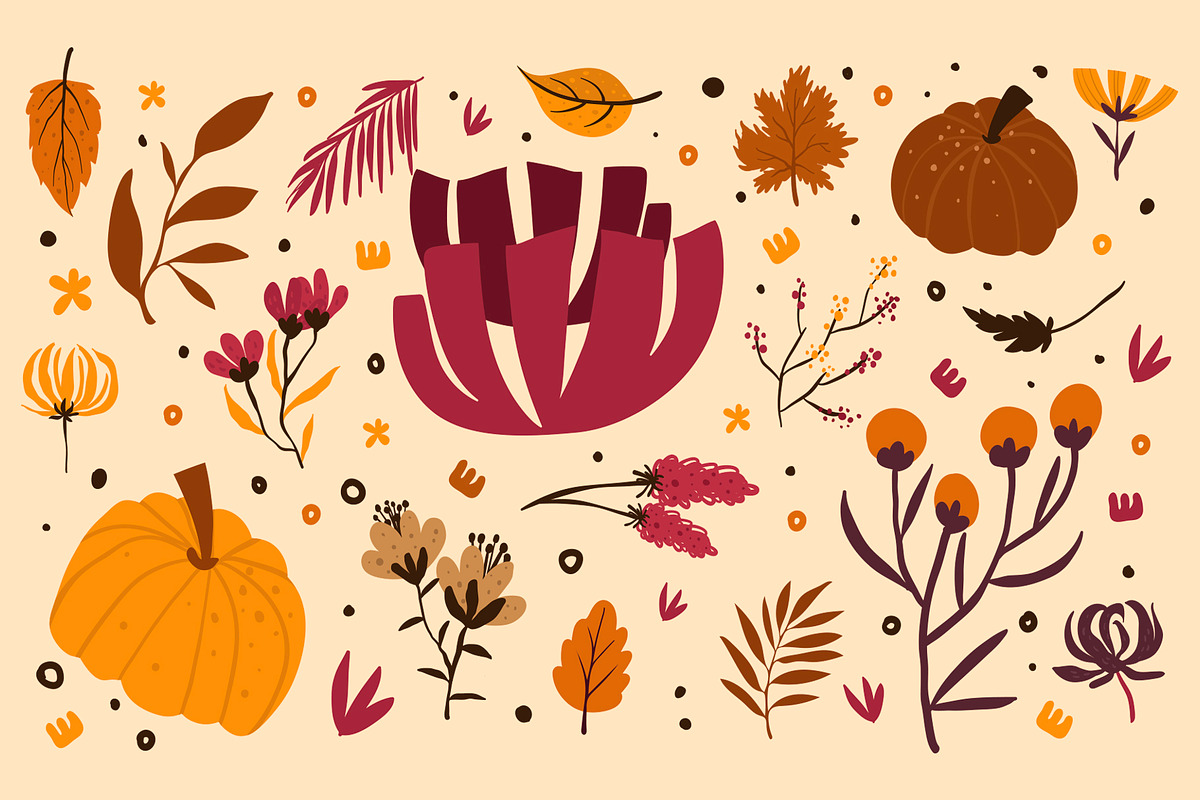 Fall Autumn Vector Element, an Object Graphic by Firman Bayu (Photo 6 of 7)