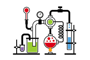 Chemistry Laboratory Infographic Set