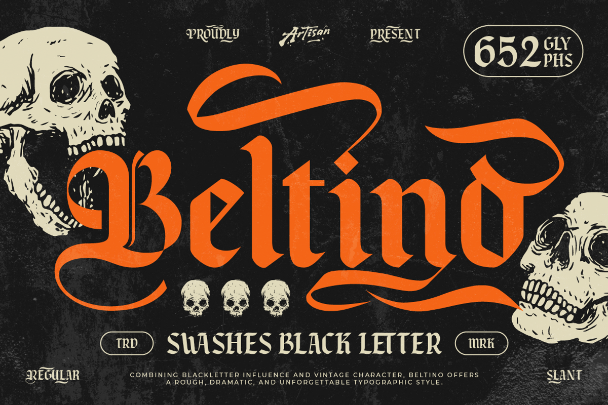 Beltino, a Blackletter Font by Artisan Themes (Photo 1 of 11)