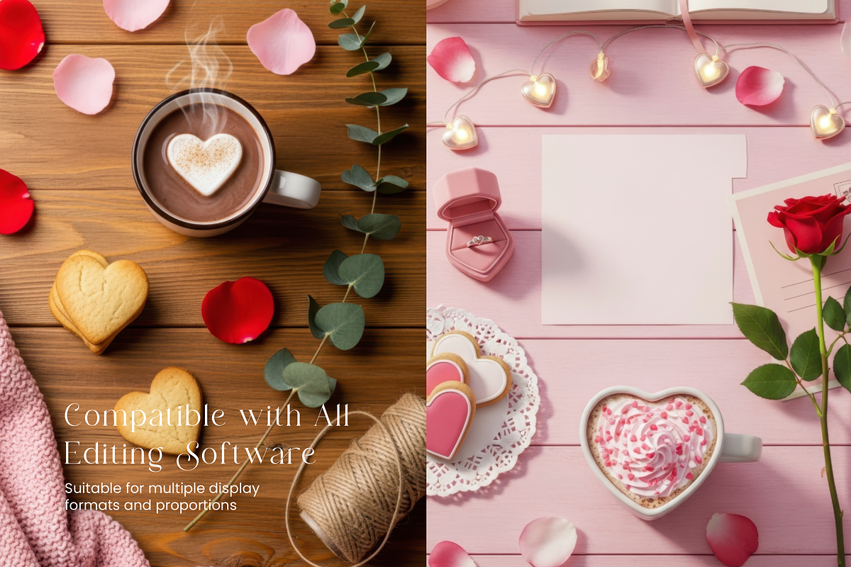 Valentine Aesthetic Desk Scene 400, a Packaging Mockup by KennedyStudio (Photo 4 of 11)