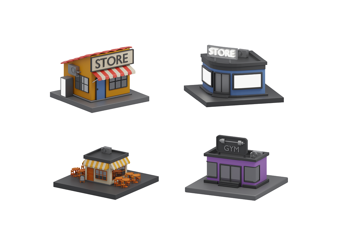 Isometric 3D Building Pack, an Architecture 3D Model by Dudukbersama (Photo 3 of 4)