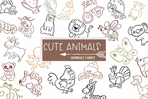 Cute Animals Symbols Fonts