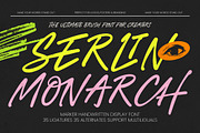 Serlin Monarch Marker Handwritten, a Script Font by Letterena Studios Script (Thumbnail 1 of 10)