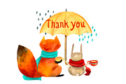 Watercolor fox rabbit autumn clipart, an Object Graphic by NataLyaroArt (Thumbnail 14 of 14)