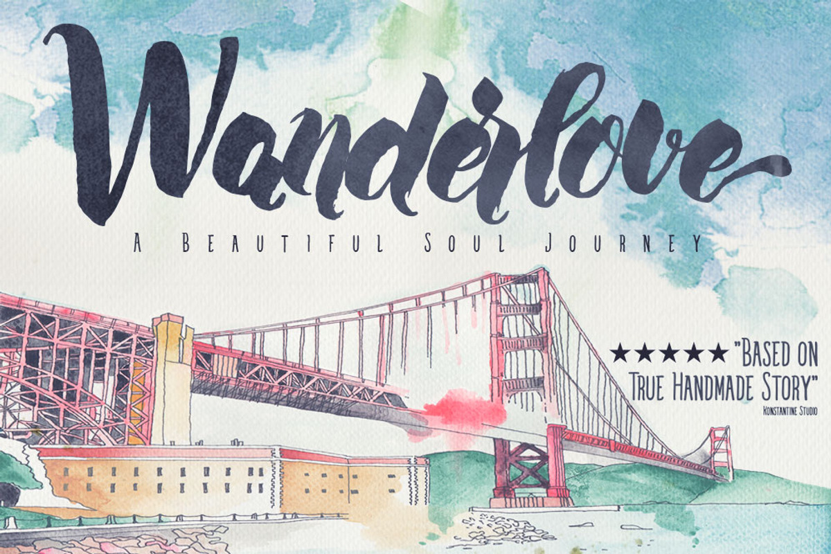 Wanderlove brush script font