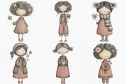 Whimsical Girls Clipart Bundle, an Illustration by Canvas Craft (Thumbnail 3 of 7)