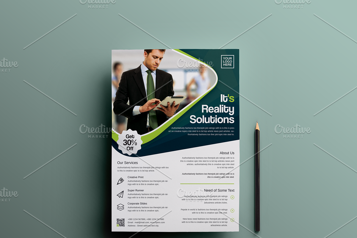 Corporate Flyer, a Flyer Template by GenerousArt