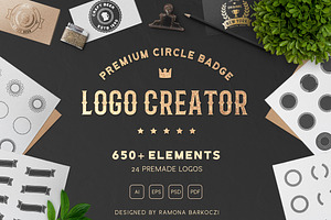 Premium Circle Badge Logo Creator