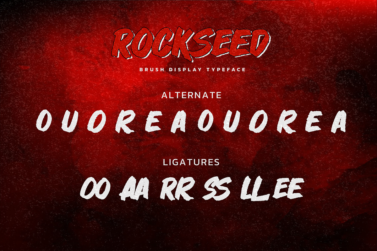 ROCKSEED - Brush Display Typeface, a Font by Gassstype (Photo 7 of 8)