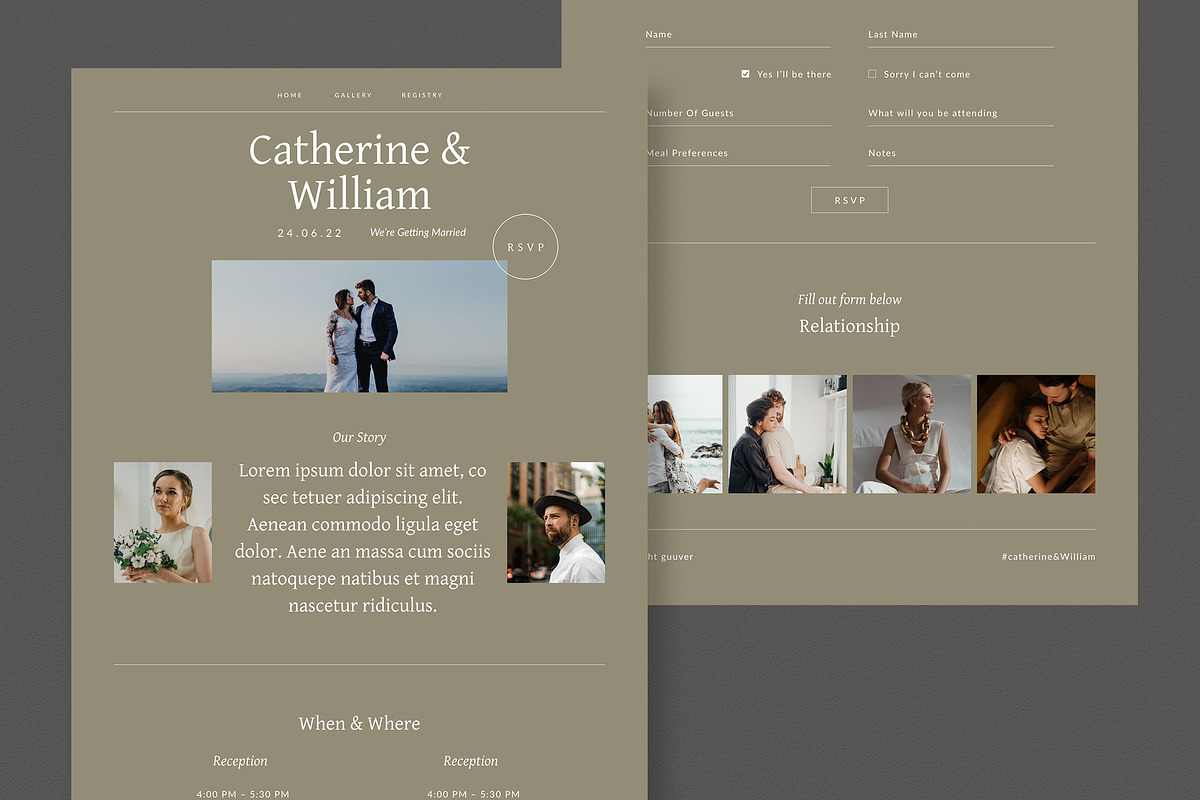 Simple Wedding Invitation Website, a Landing Page Template by Guuver