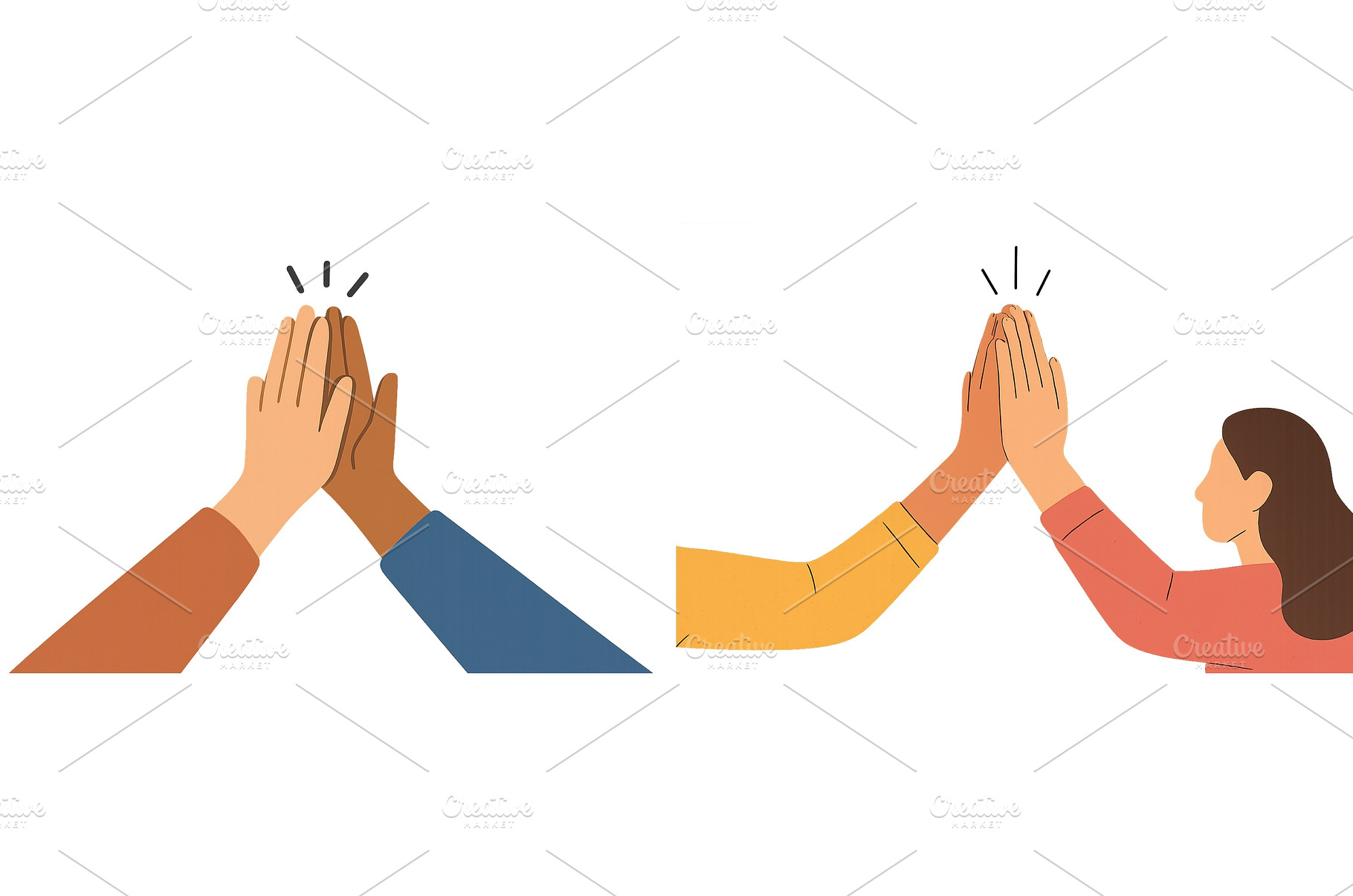 Two pairs of hands engaging in a, a Person Photo by ZinetroN