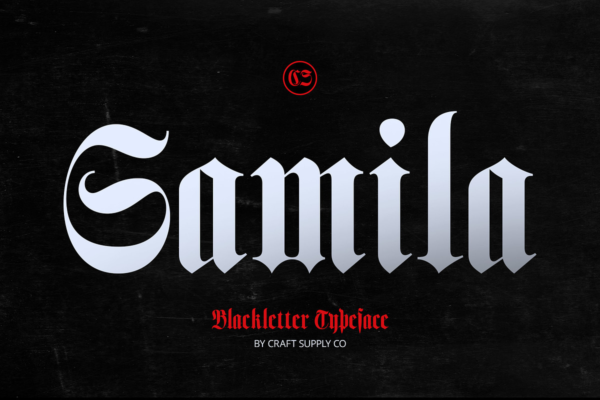 CS Gamila – Blackletter Font, a Blackletter Font by Craft Supply Co. (Photo 1 of 8)