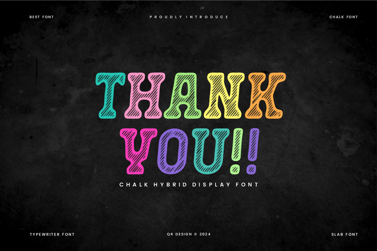 Chalk Hybrida Font, a Slab Serif Font by QR Design Studio (Photo 6 of 6)
