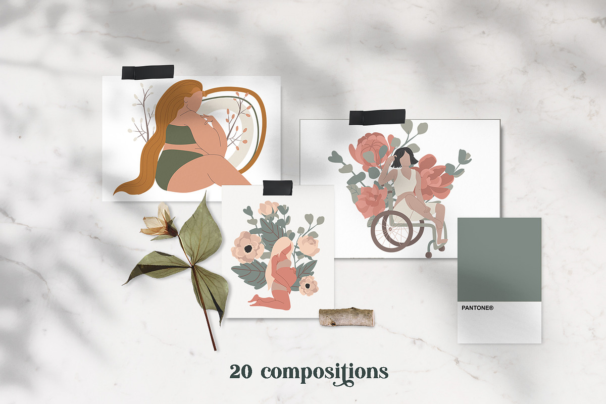 Body Positive Vector Collection, a Person Illustration by Kate Galunga Artstore (Photo 16 of 22)