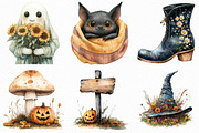 Serene Halloween Day Clipart, an Illustration by Craft Nest (Thumbnail 4 of 6)