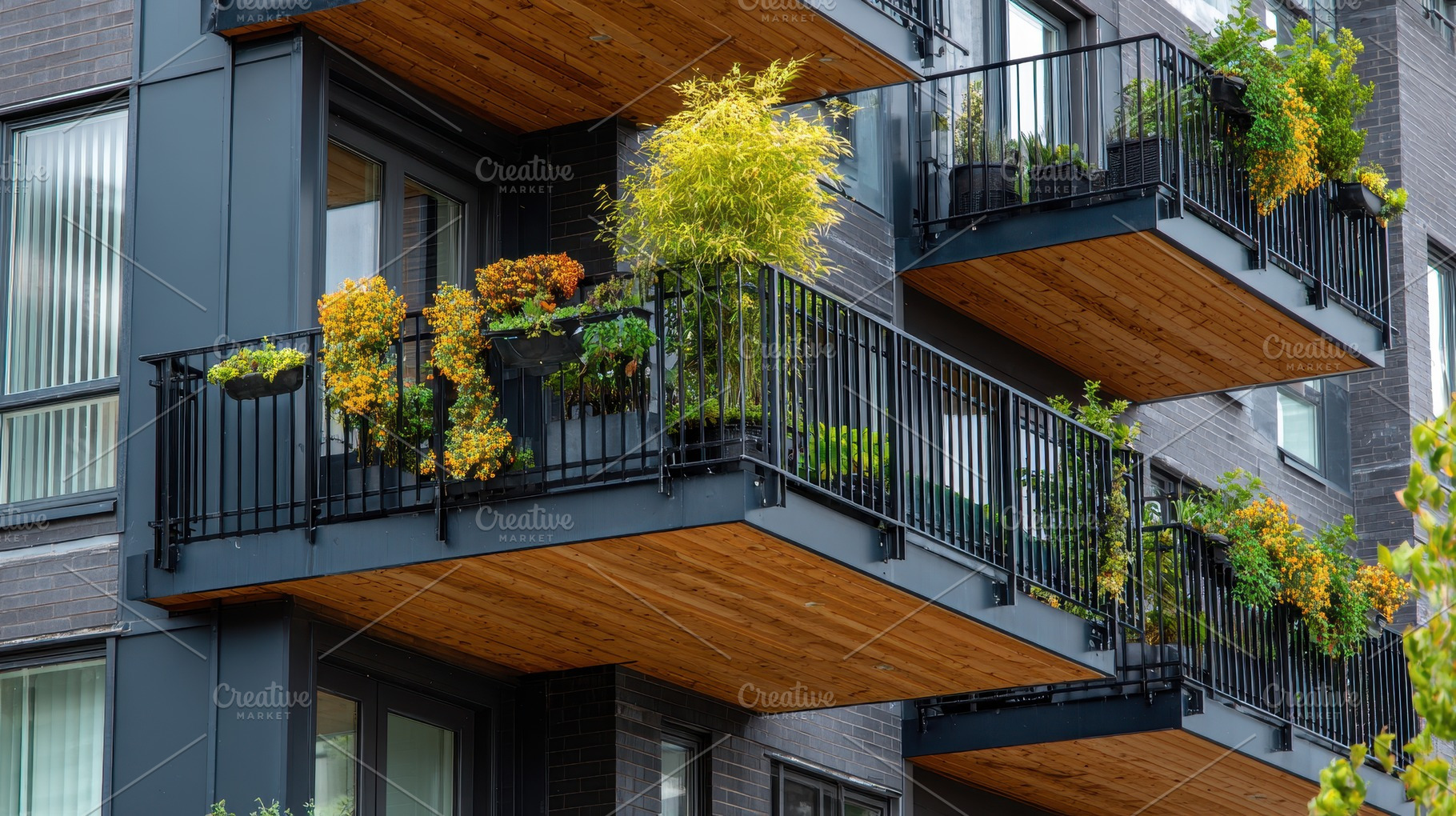 Beautiful modern balcony gardens, a Photo by Pavel_design