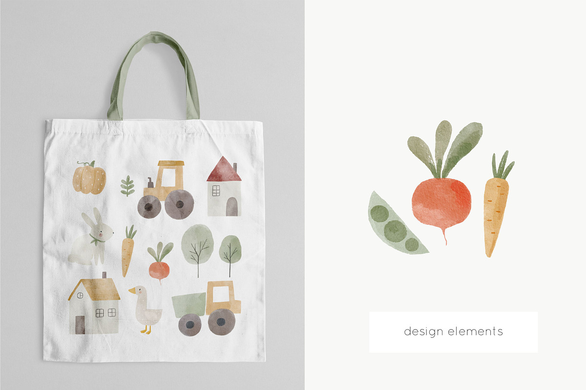 Watercolor Happy Farm, an Animal Illustration by Cute And Wild (Photo 3 of 6)