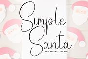 Simple Santa | Script Font, a Handwritten Font by Scratchones (Thumbnail 1 of 8)