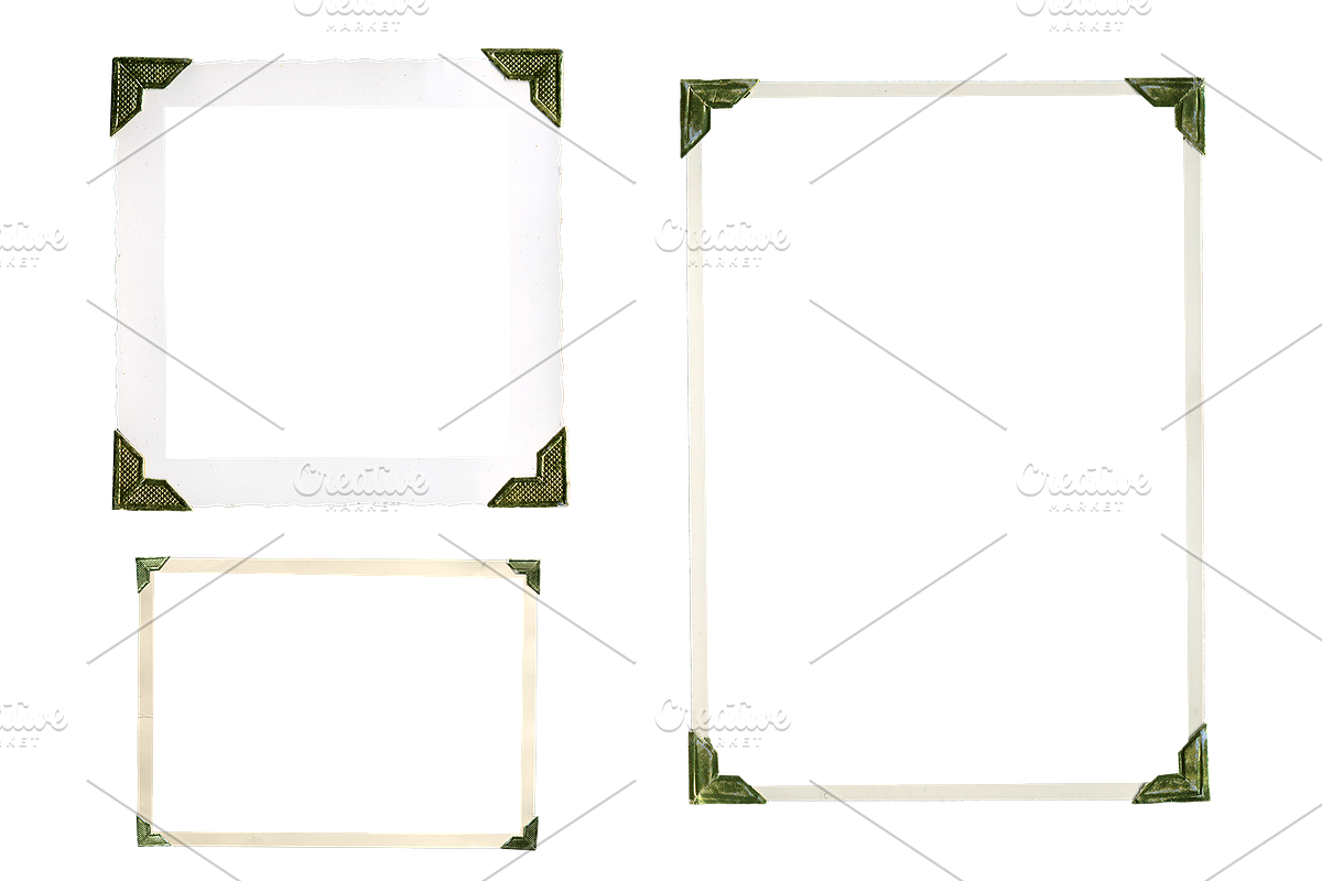 3 PNG Vintage Photo Corners & Frames, an Object Graphic by THP Creative (Photo 1 of 4)