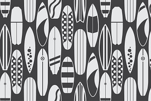 Retro Surfboard Pattern Set