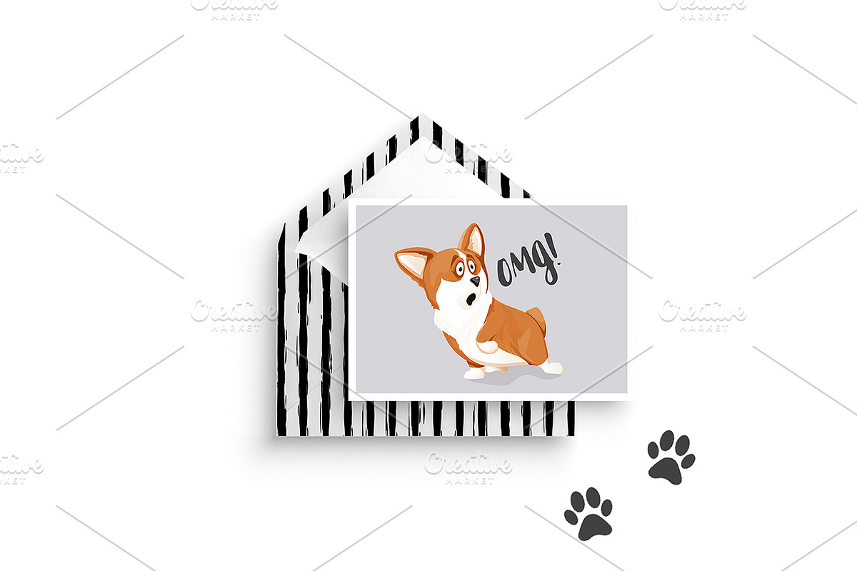 Lovely Corgi Dogs: cliparts & more, a Background Graphic by NKTN graphics (Photo 7 of 7)