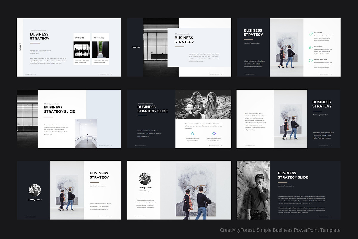 Simple Business PowerPoint Template, a Presentation Template by ...