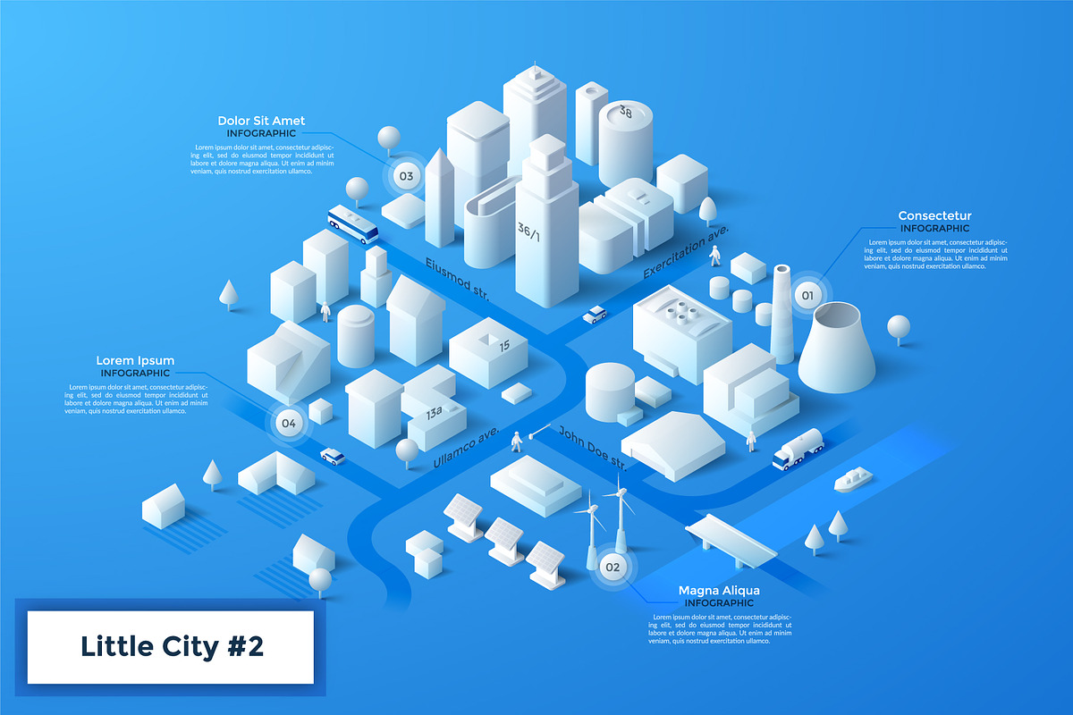 White Isometric City Builder, an Object Graphic by Andrew Kras Design (Photo 4 of 13)