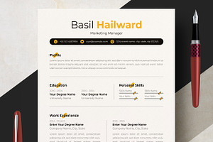 Geometric Resume Template, a Resume Template by ResumeInventor