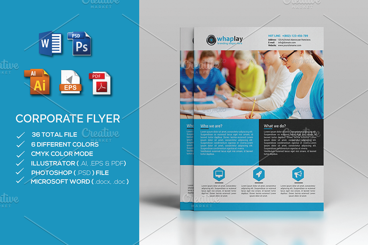 Corporate Flyer- MS word, a Flyer Template by Cristal Pioneer (Photo 1 of 17)