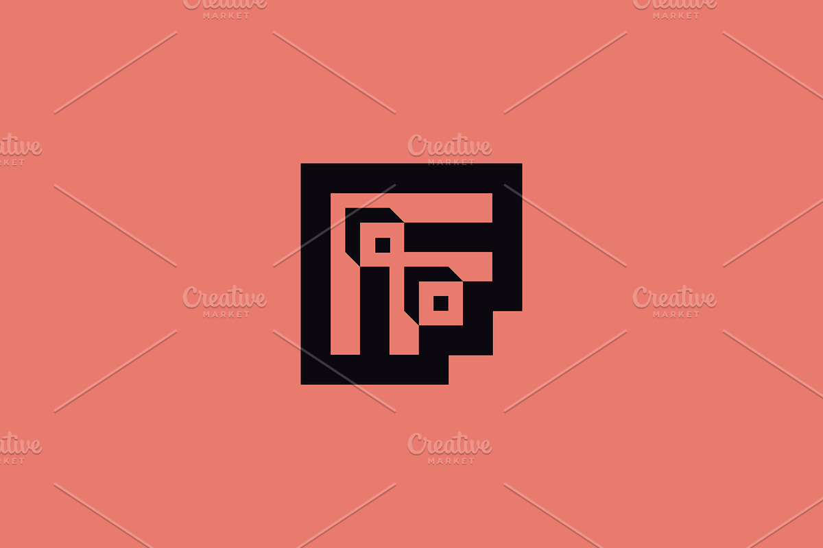 letter F box network connect logo, a Branding & Logo Template by Rasagama Studio