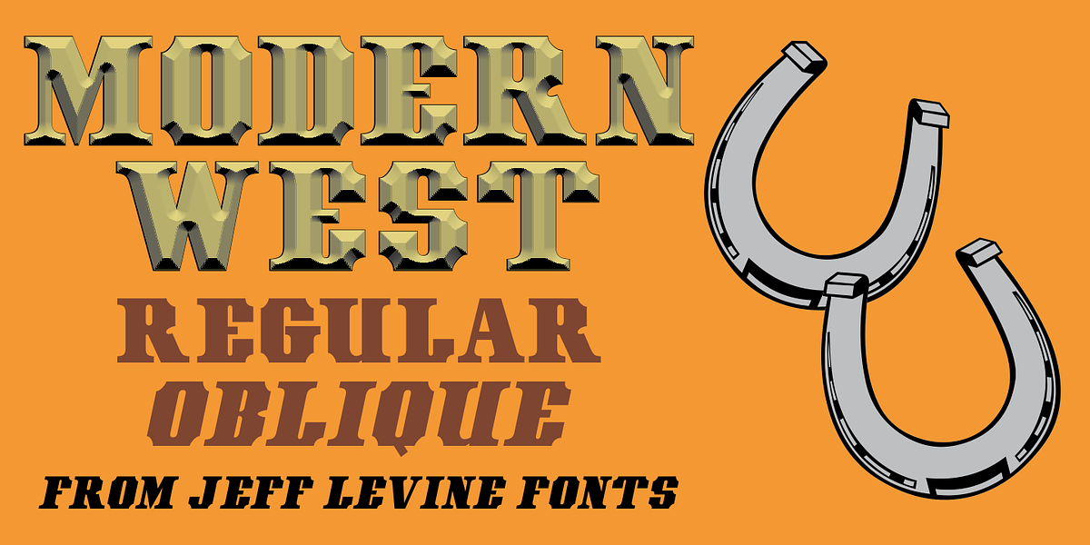 Modern West JNL, a Serif Font by Jeff Levine Fonts (Photo 1 of 5)