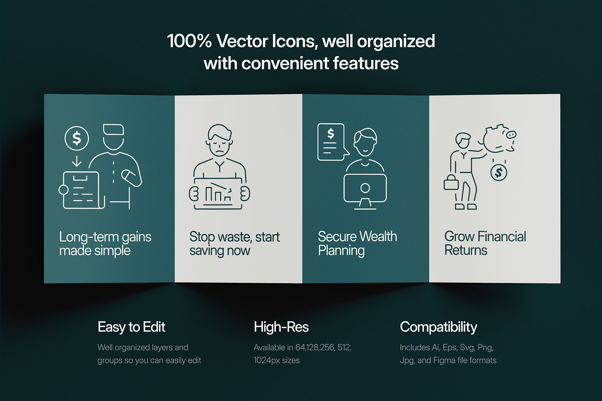 Corporate Finance Icon Set, an Outline Icon by Prosymbols (Photo 2 of 8)