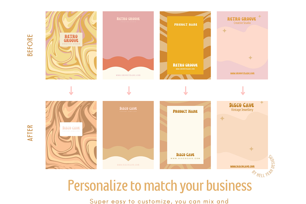 Retro Display Cards Templates, a Card Template by Hell Yeah Designs (Photo 6 of 6)