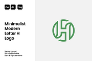 Minimalist Modern Letter H Logo, a Branding & Logo Template by Luxury Logos (Thumbnail 1 of 4)