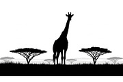 Giraffe Safari Silhouette Vector Bun, an Illustration by Designer_Momina (Thumbnail 5 of 51)