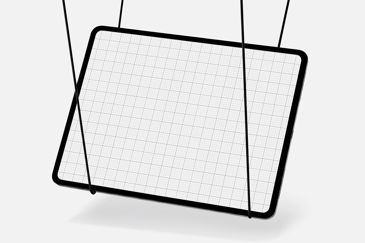 Hanging Tablet Screen Mockup, an iPad Mockup by graphypix (Photo 4 of 4)