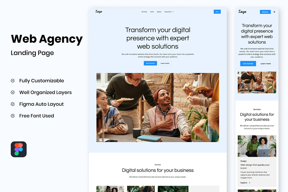 Web Agency - Landing Page Template, a Templates & Theme by RPWDS (Photo 1 of 3)