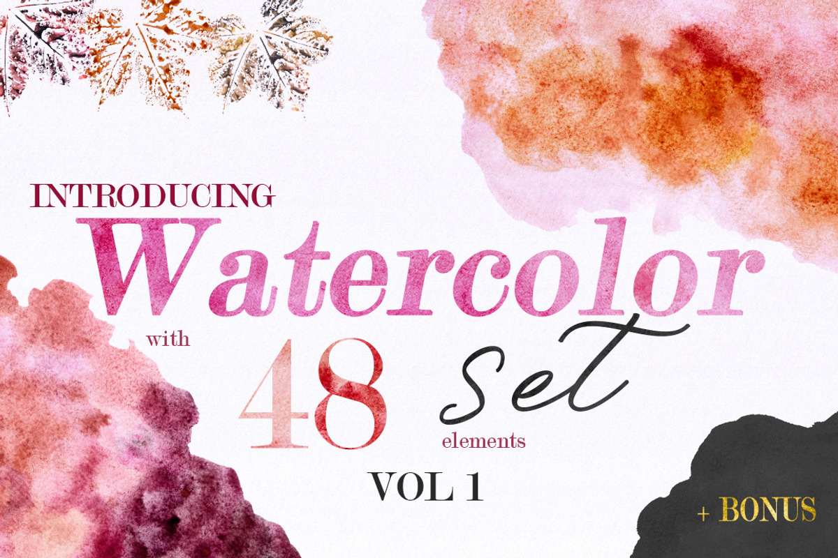 Large Watercolor Textures Set, a Texture Graphic by Alexandra Fulger (Photo 1 of 5)